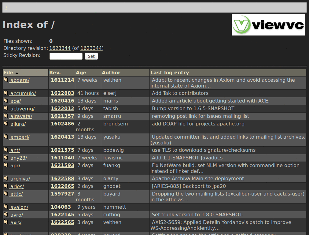 painted black - ViewVC 1.2 CVS & SVN Browser