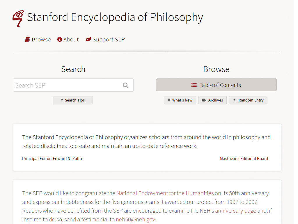 Stanford Encyclopedia of Philosophy