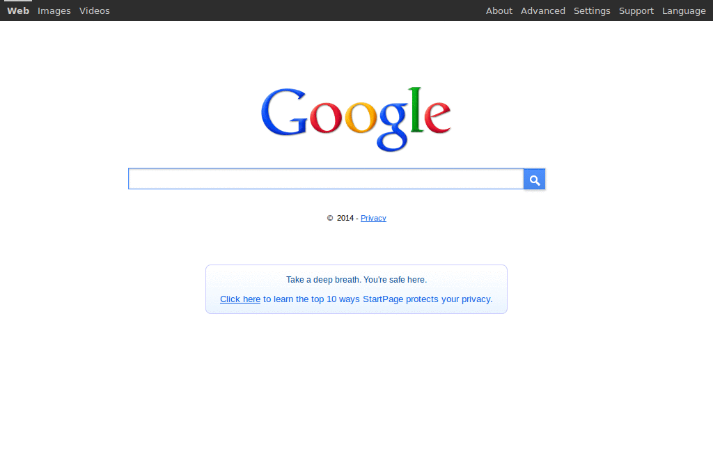 Startpage Google Look clean no logo mod