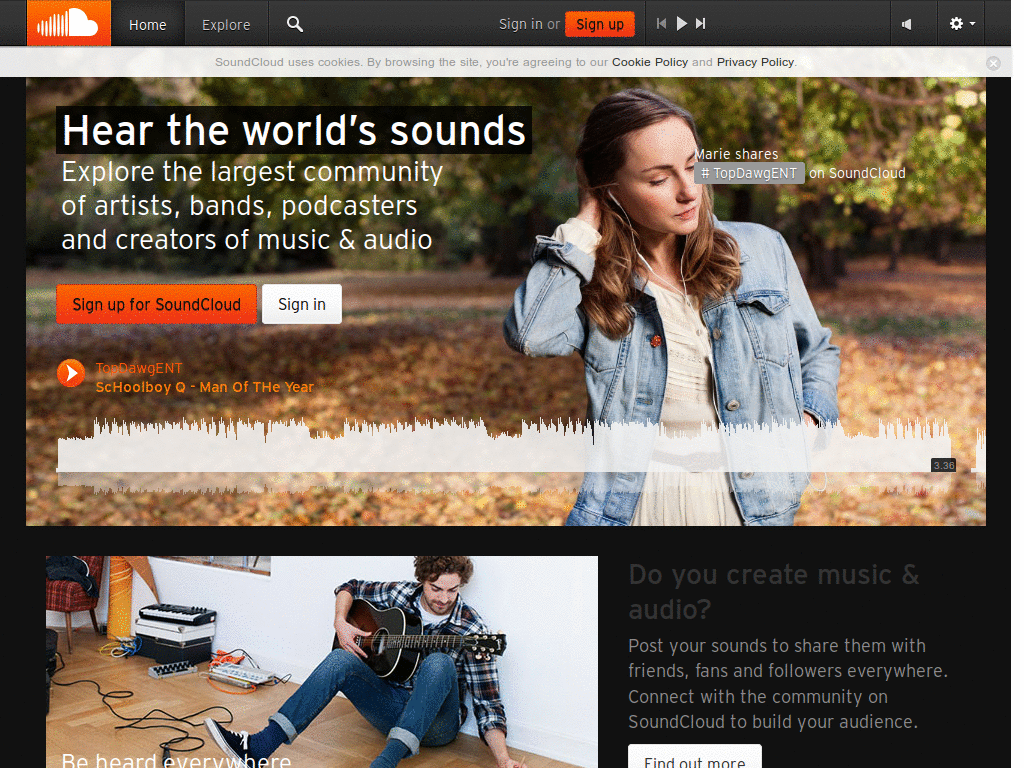 SoundCloud Dark (Gray & Orange)
