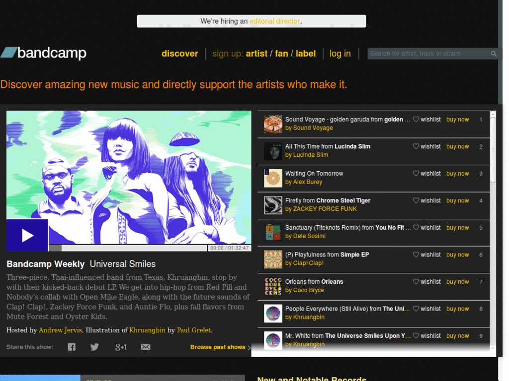 Bandcamp Dark (Gray & Orange)