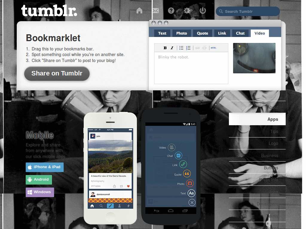 James Dean Tumblr Dash Background