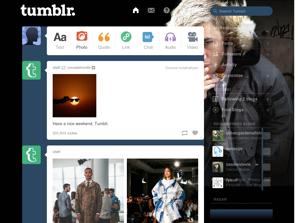 Jake Bass Dashboard Theme Tumblr