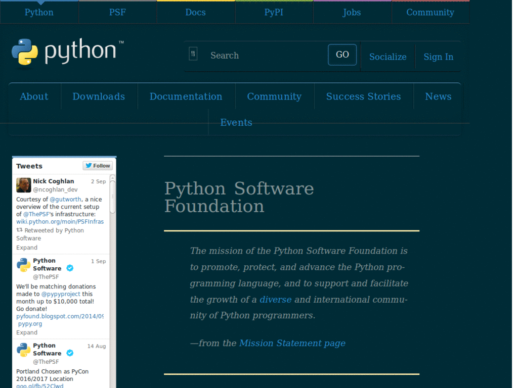 Solarized Dark: Python website