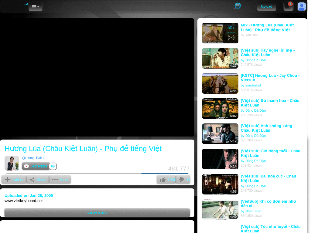 by me_Dark Style For YouTube.Version 1.4.2_FireFox