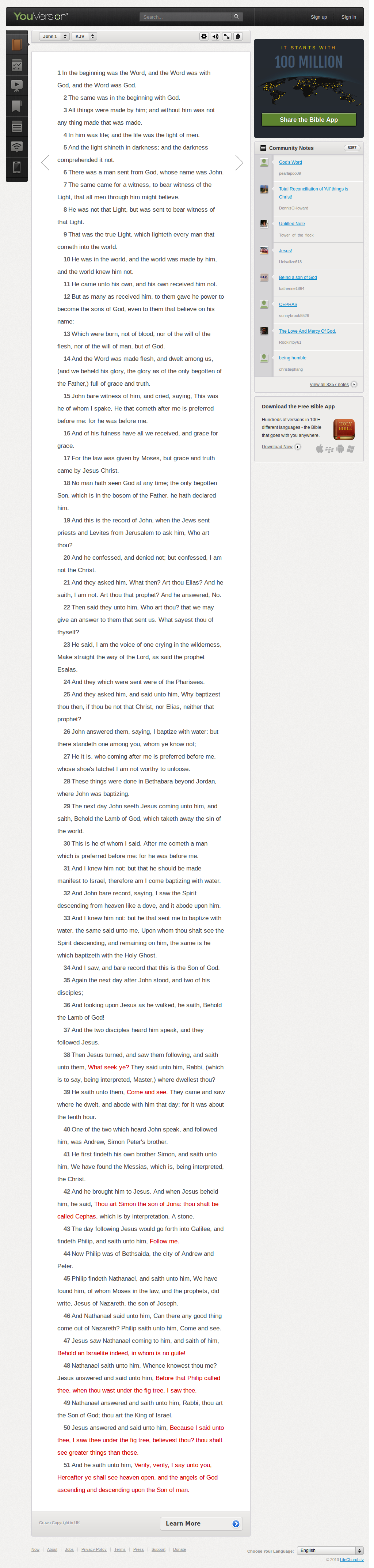 YouVersion - no verse labels
