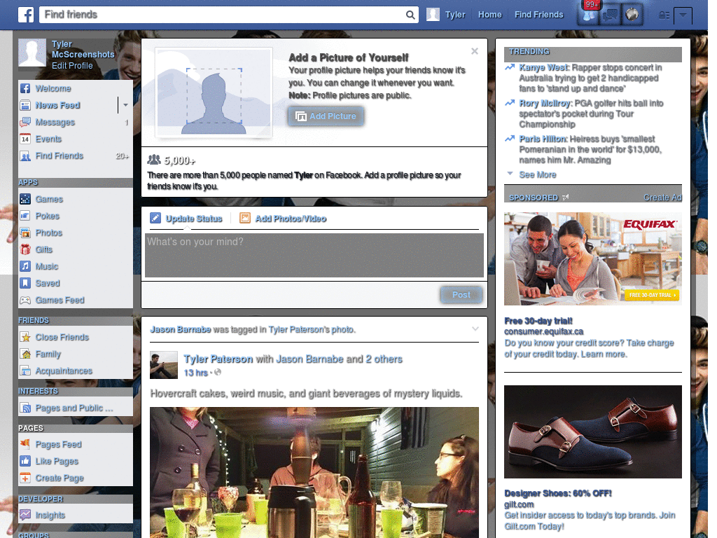 One direction- blue facebook theme