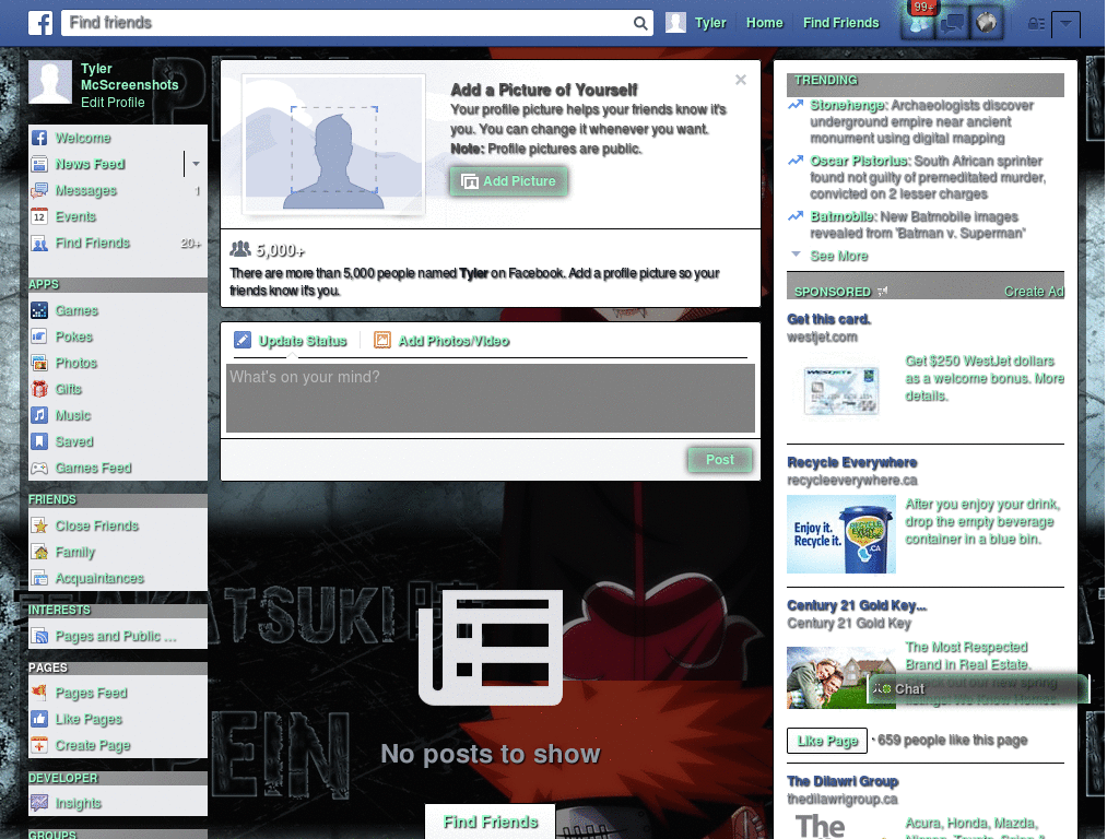 Pein Facebook theme