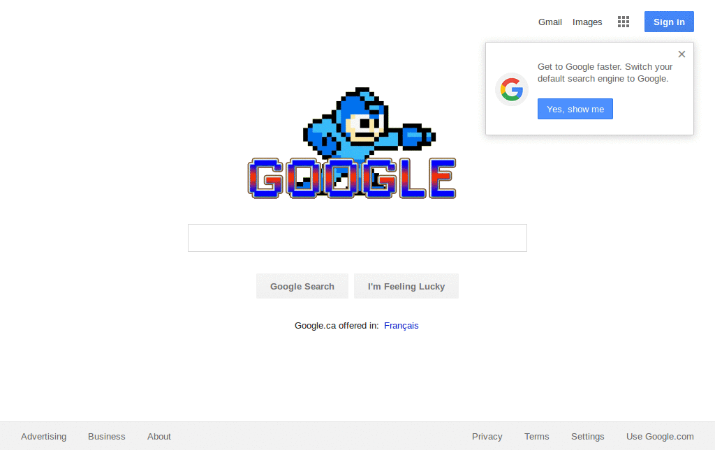 Megaman Google Logo