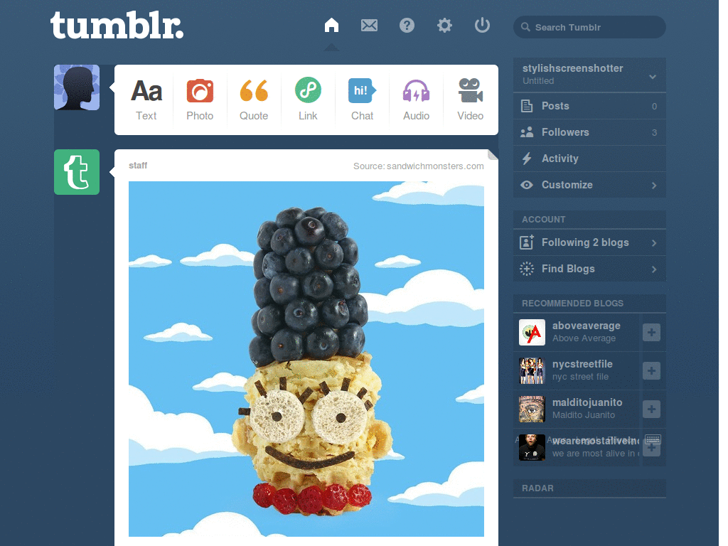 Key theme tumblr dashboard