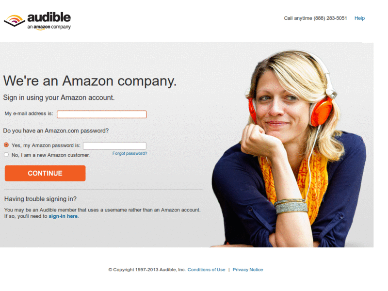 Audible Library 100% width