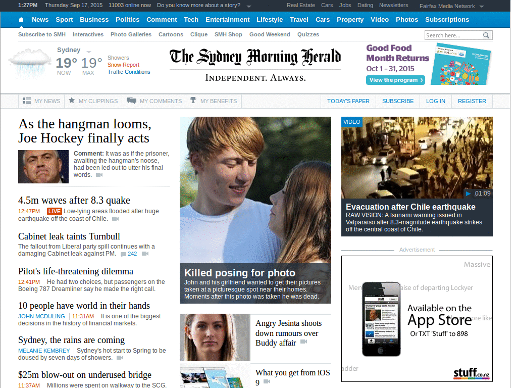 Sydney Morning Herald Minmalist