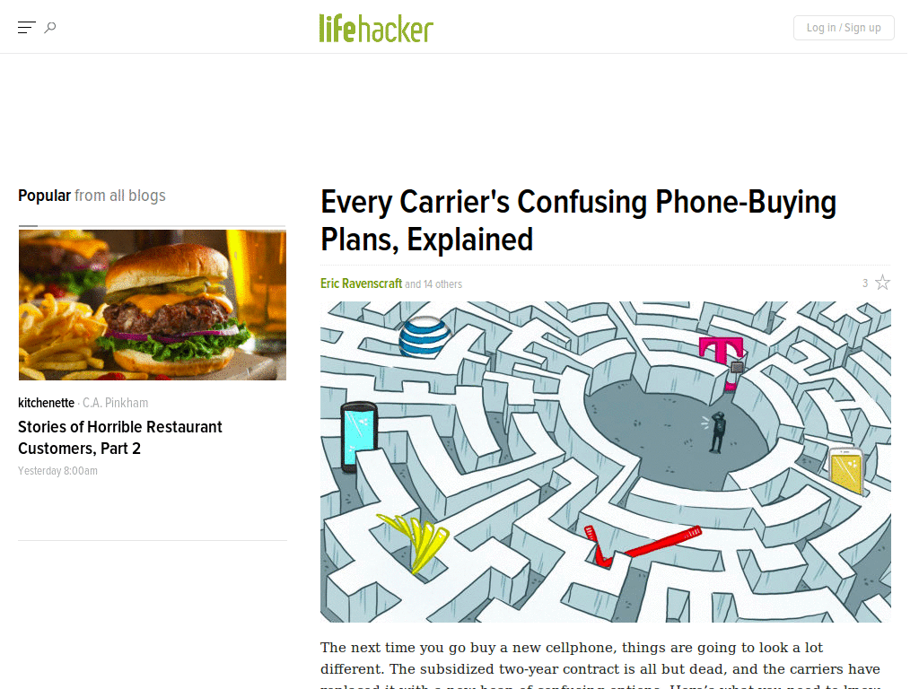 dull "aside" sections in lifehacker articles