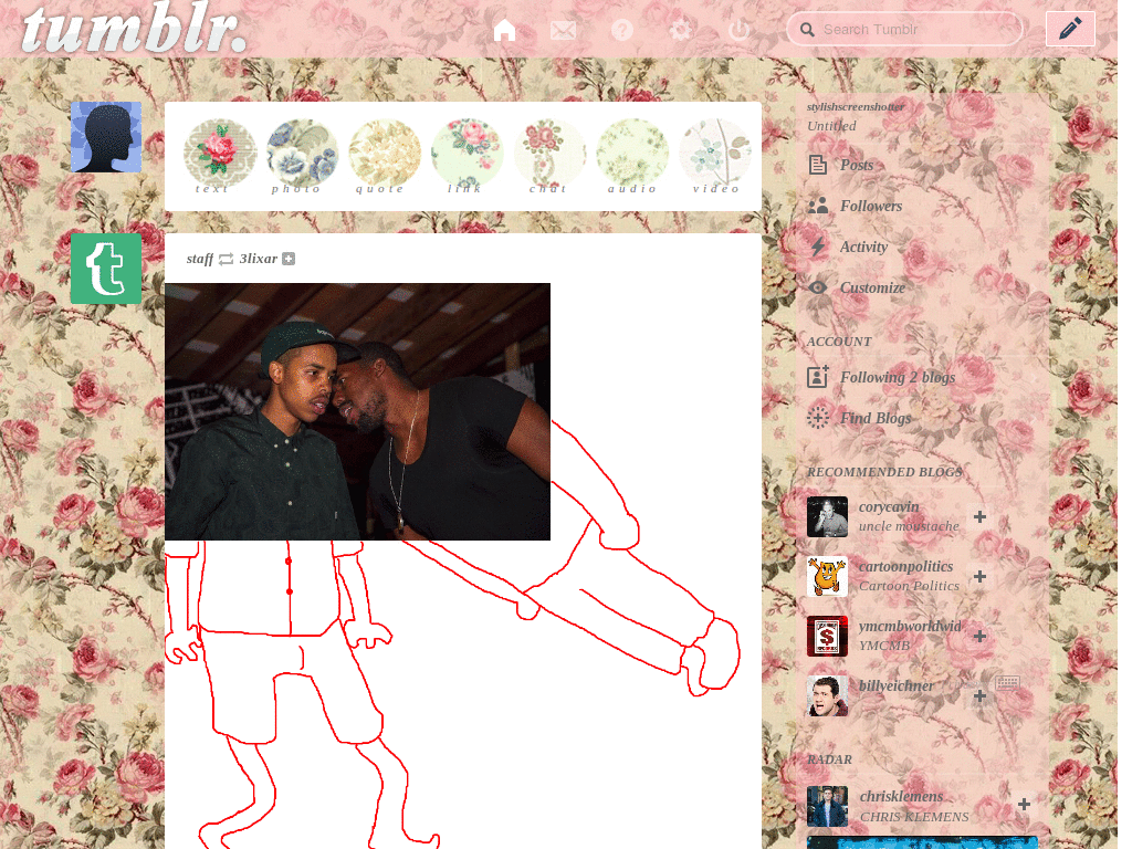 Unknown floral [Tumblr dash theme]