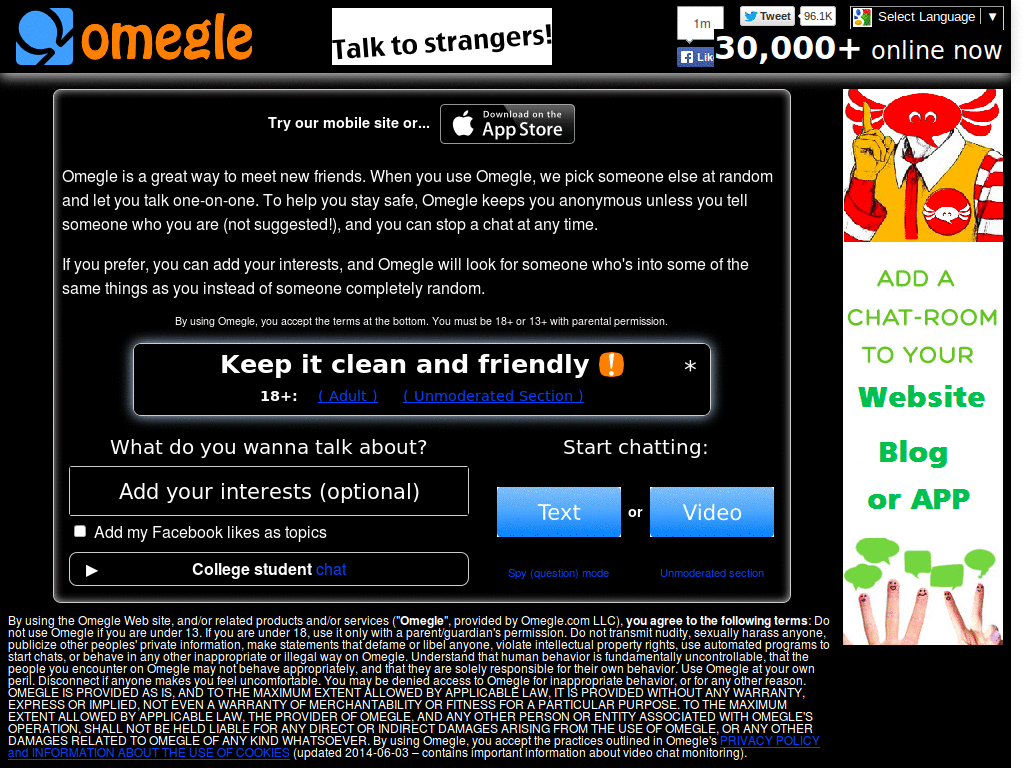 omegle dark