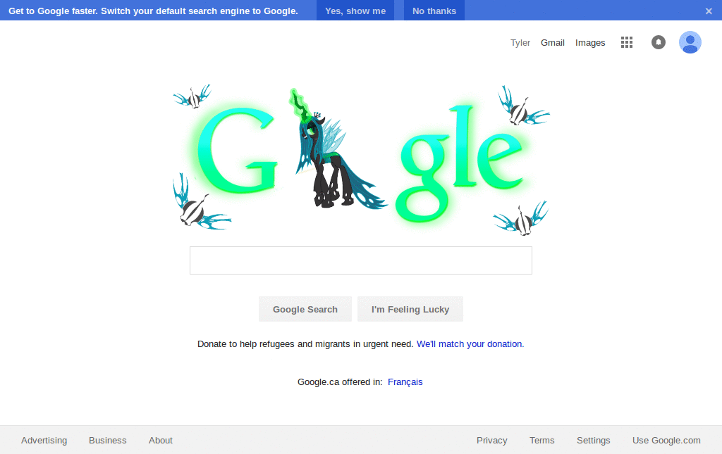Queen Chrysilis Google Logo