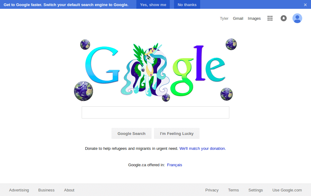 Princess Tierra Google Logo
