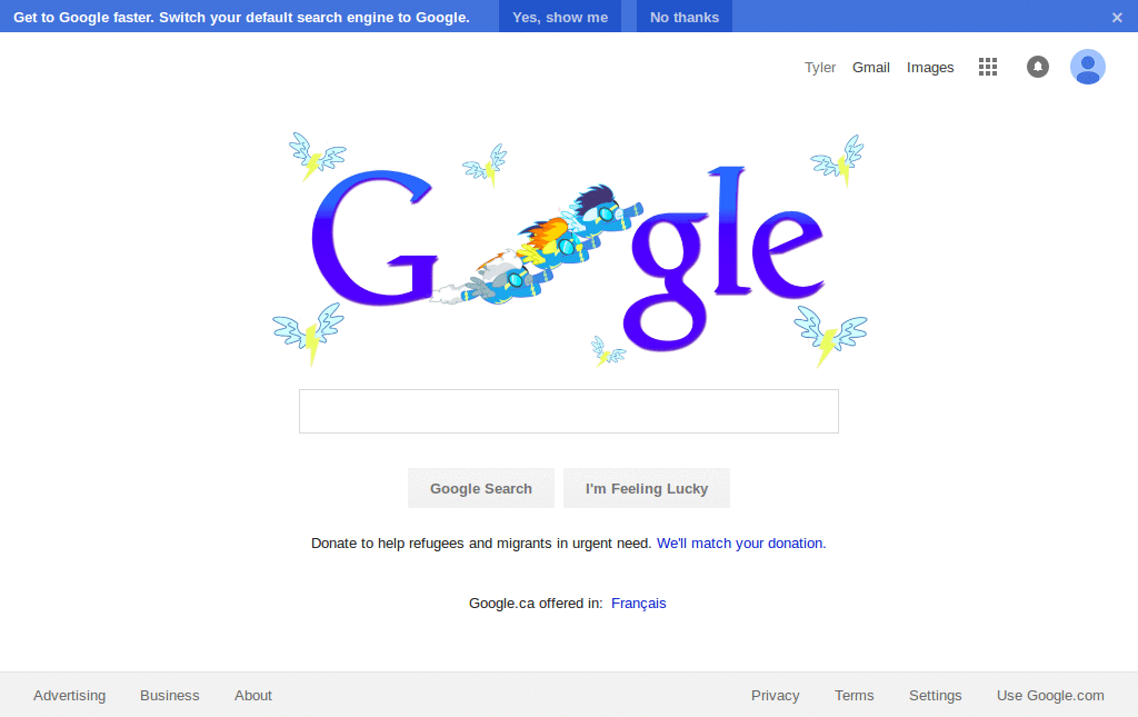 Wonderbolt Google Logo