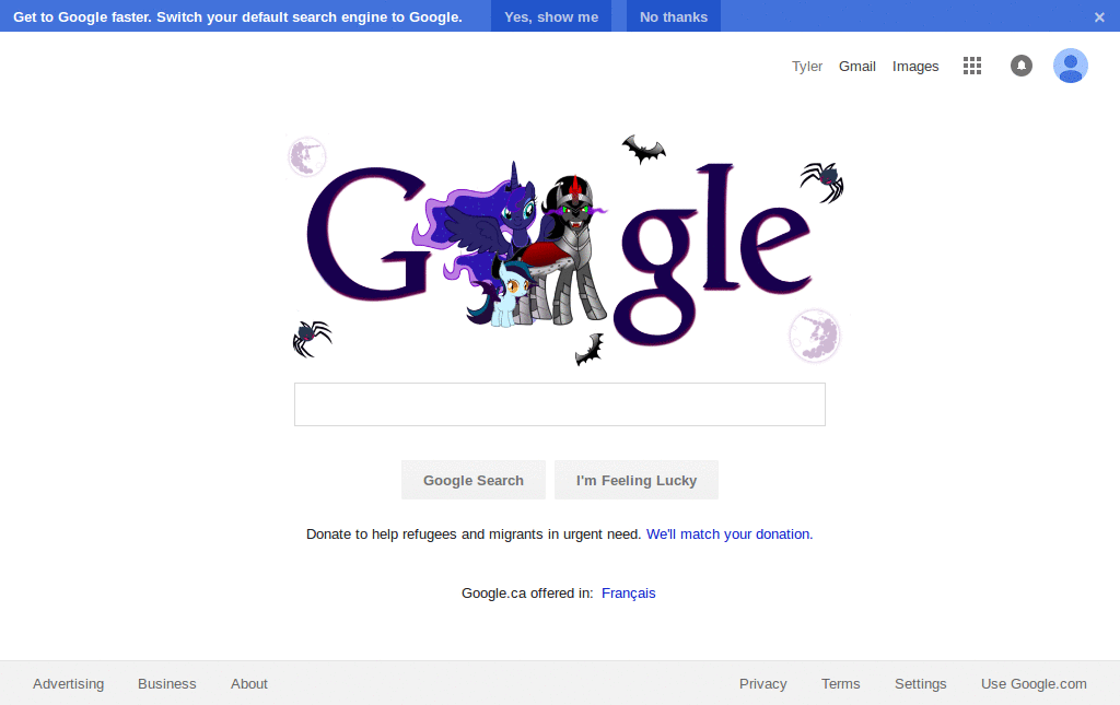 Zeph's Young Family Google Logo