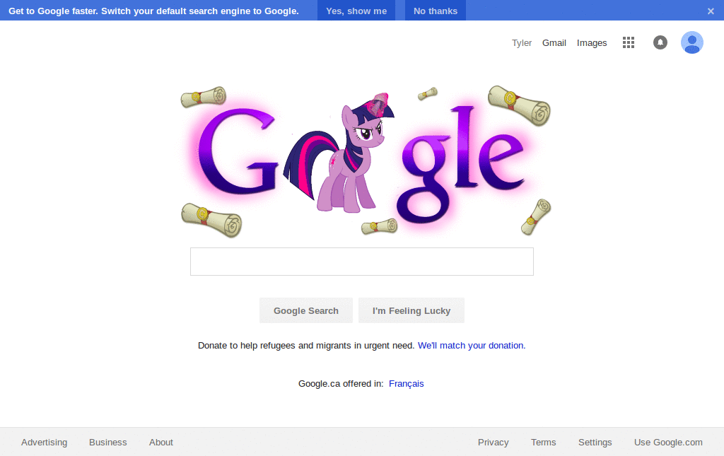 Twilight Sparkle Google Logo -