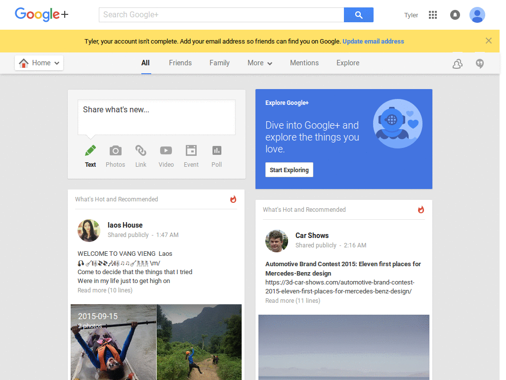 Google+ 2013Q4 2-columns layout fix