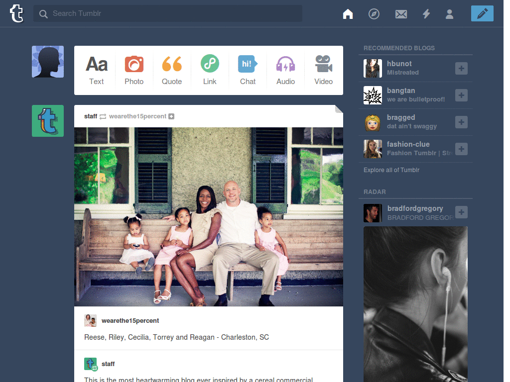tumblr  - hide right-side expand on mouseOver