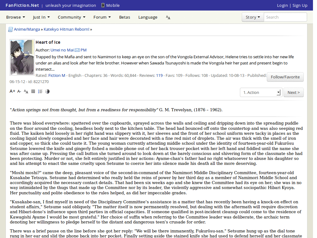 Fanfiction.net - Make text selectable again.