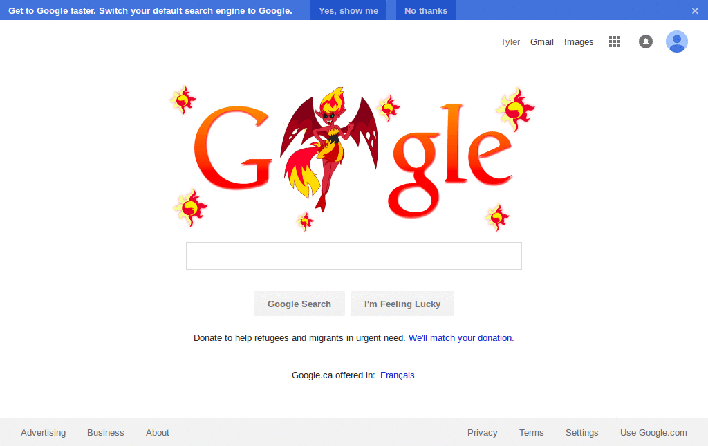 Sunset Shimmer Demon Google Logo