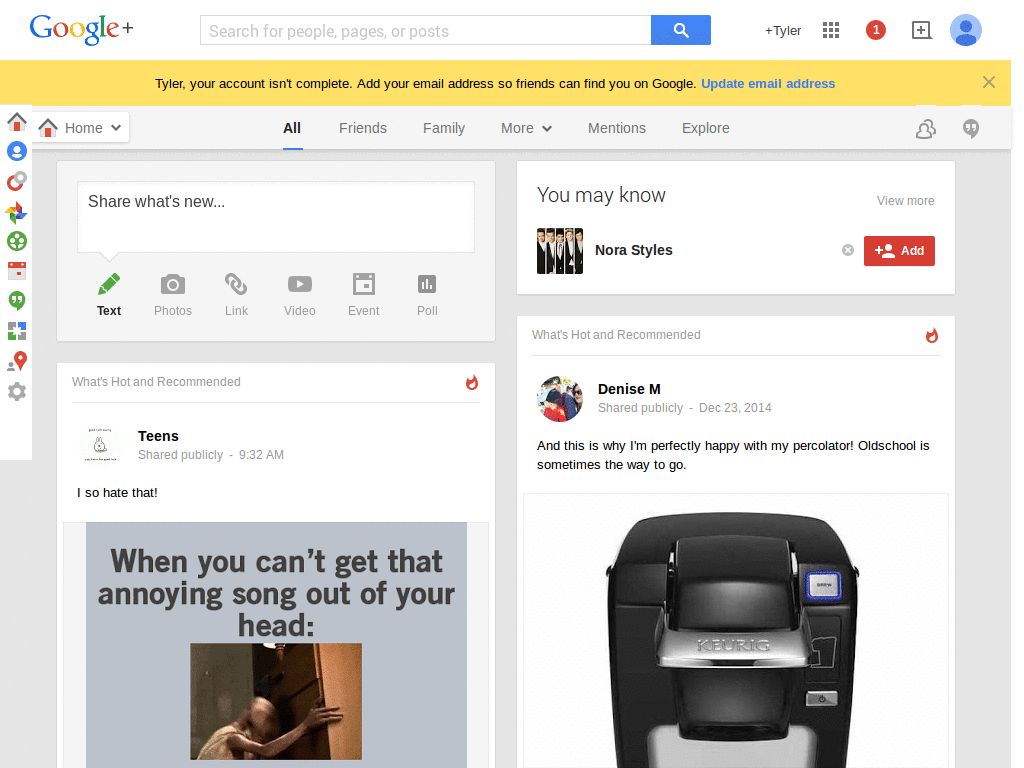 G+ UX hack