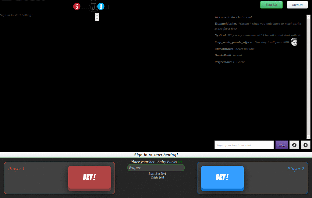 Saltybet - Hide illuminati text and footer