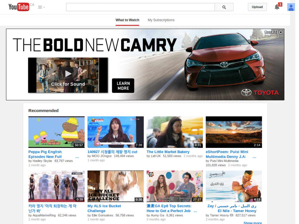 Centered Youtubes