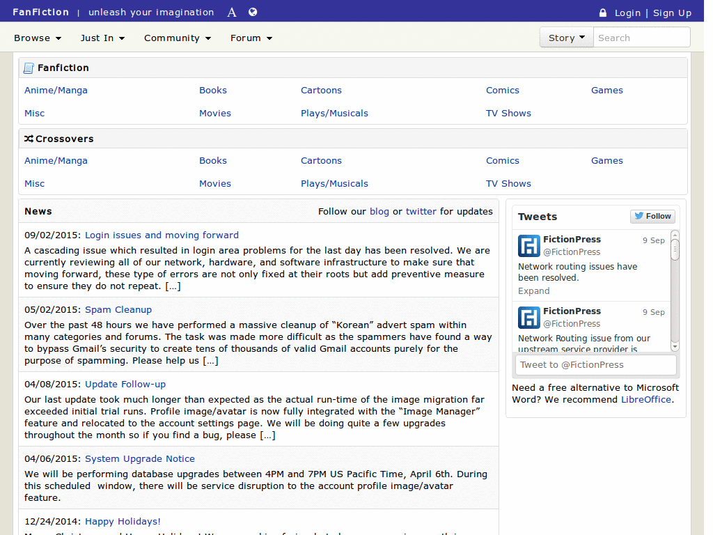 FanFiction.net Changes and Fixes