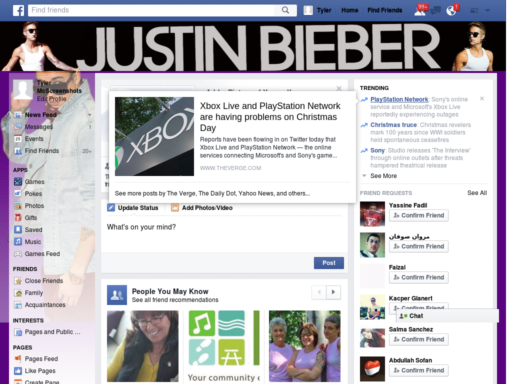 Theme for Facebook - Justin Bieber 3
