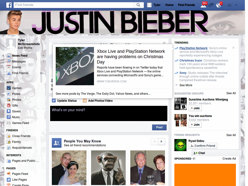 Theme for Facebook - Justin Bieber 4