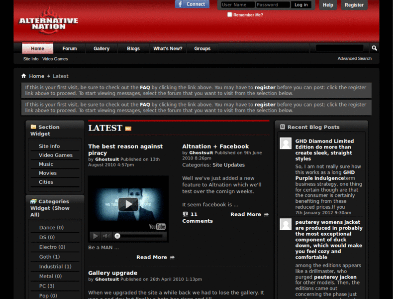 altnation small quicklinks menu