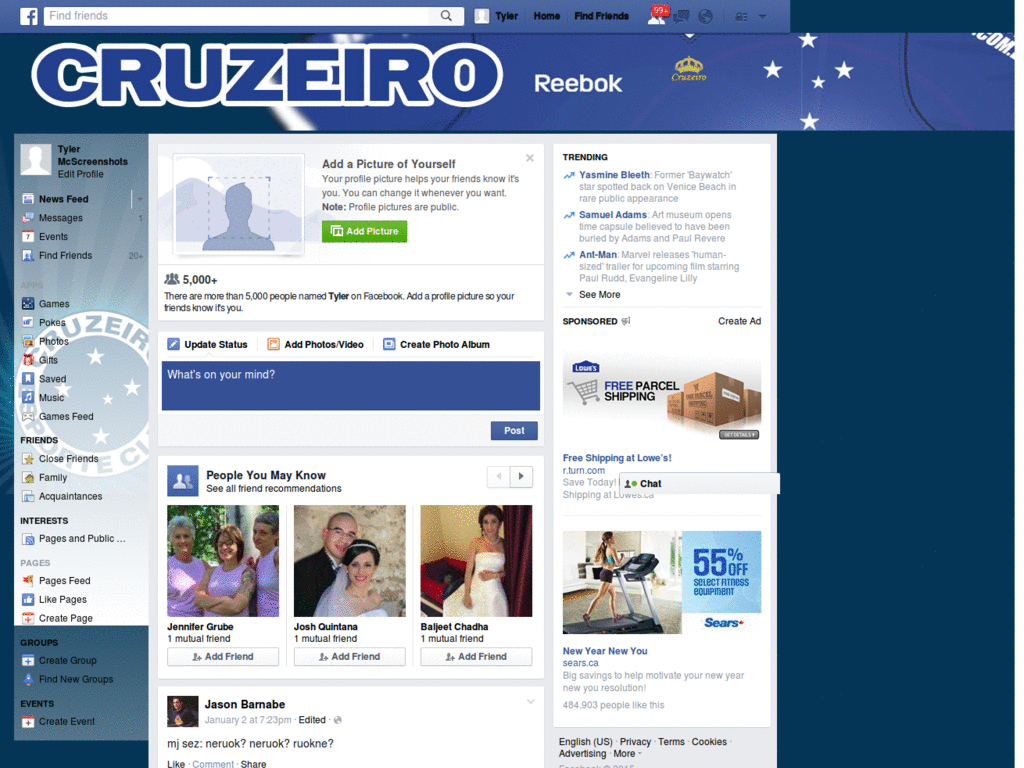 Facebook - Cruzeiro ( by Templah.com )
