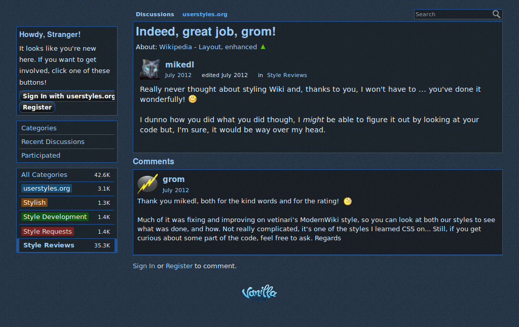 Userstyles.org Forum - Dark, blue, texture