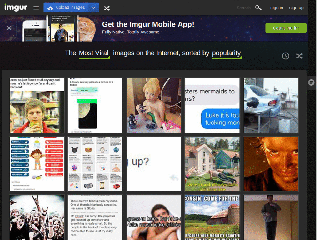 Imgur Quiet Mode