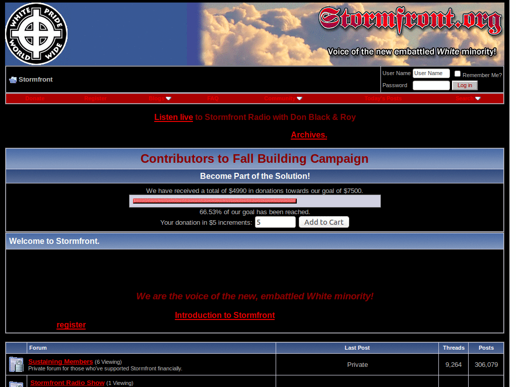 Stormfront.org Dark