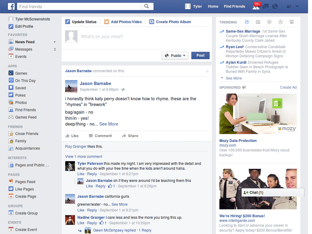 New Facebook' - White Input Fields
