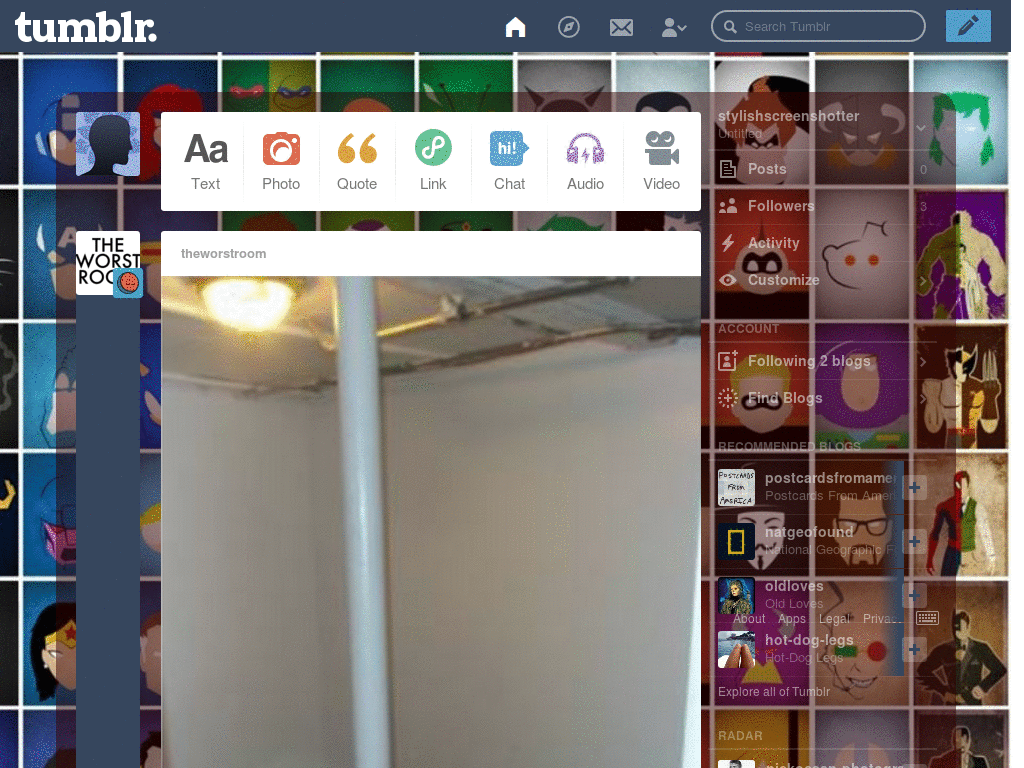 Heroes tumblr dashboard