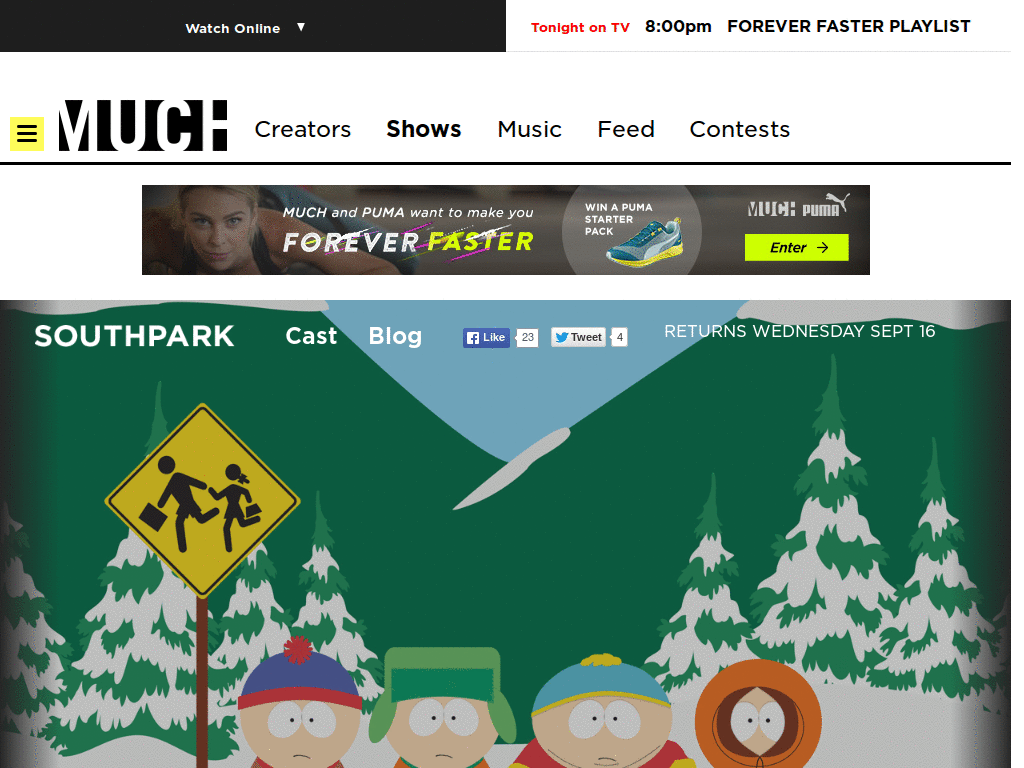 Southpark Episodes for small screens