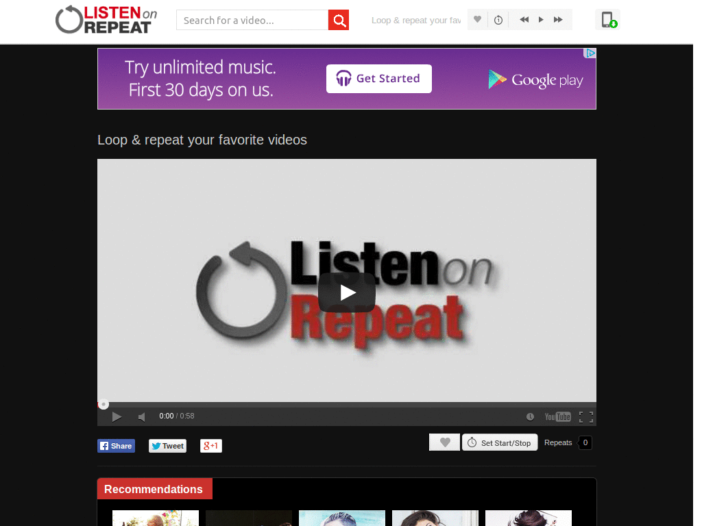 Listen on Repeat Dark/negativ