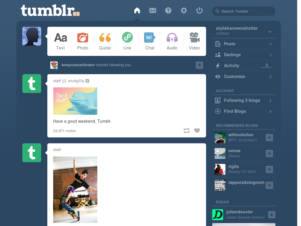 Darlings - Tumblr Follower changer