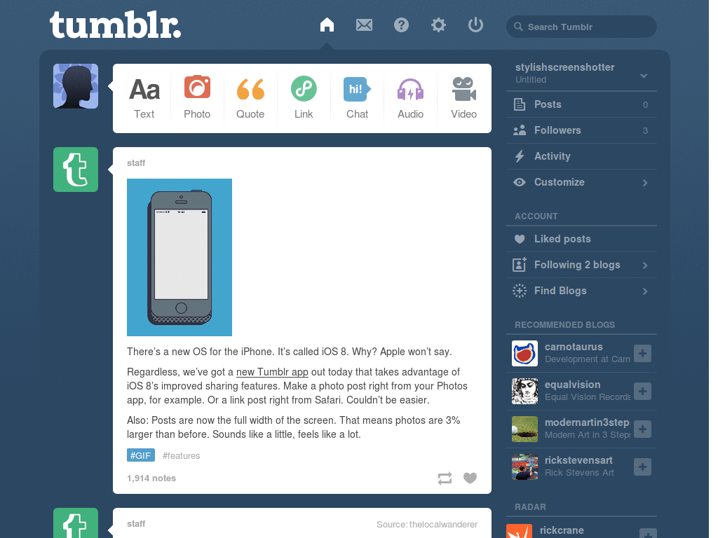 Kunai tumblr cursor