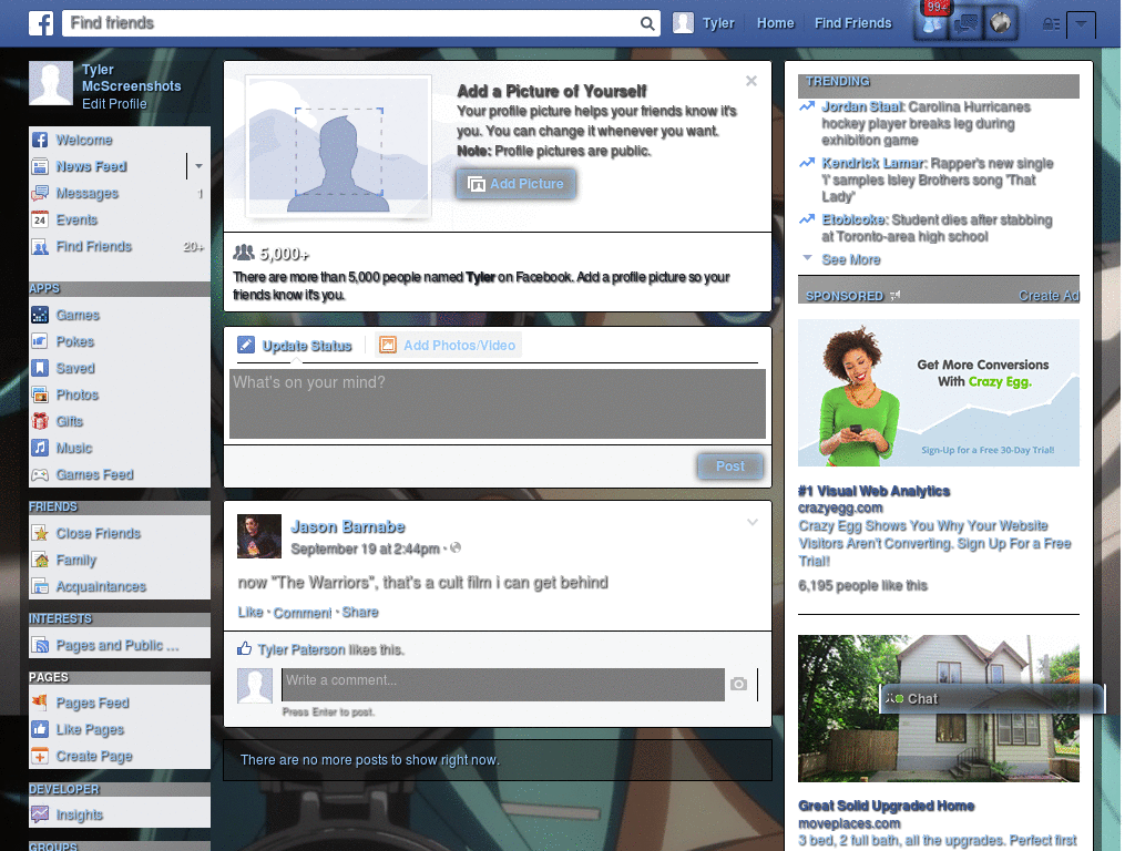 Facebook Theme Phantom Bullet