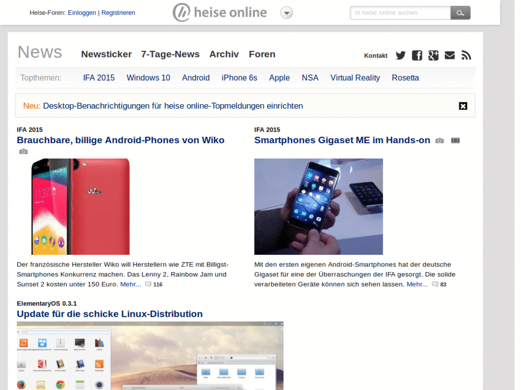 Heise.de Fixed-Fixed