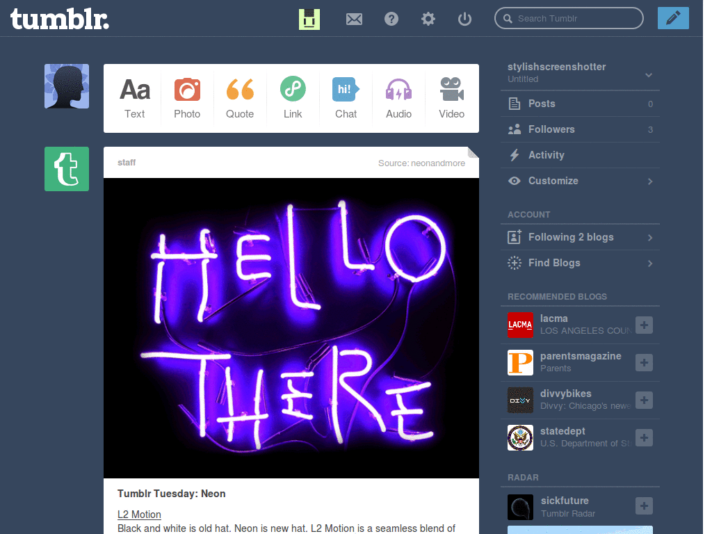 tumblr dashboard icon - Noiz (dmmd)