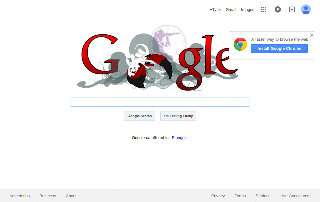Blood Moon Google Logo