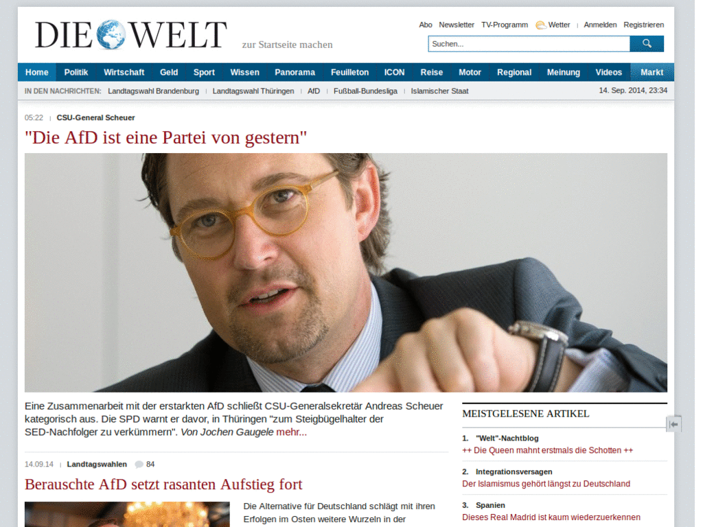 Kommentare bei Welt Online entfernen